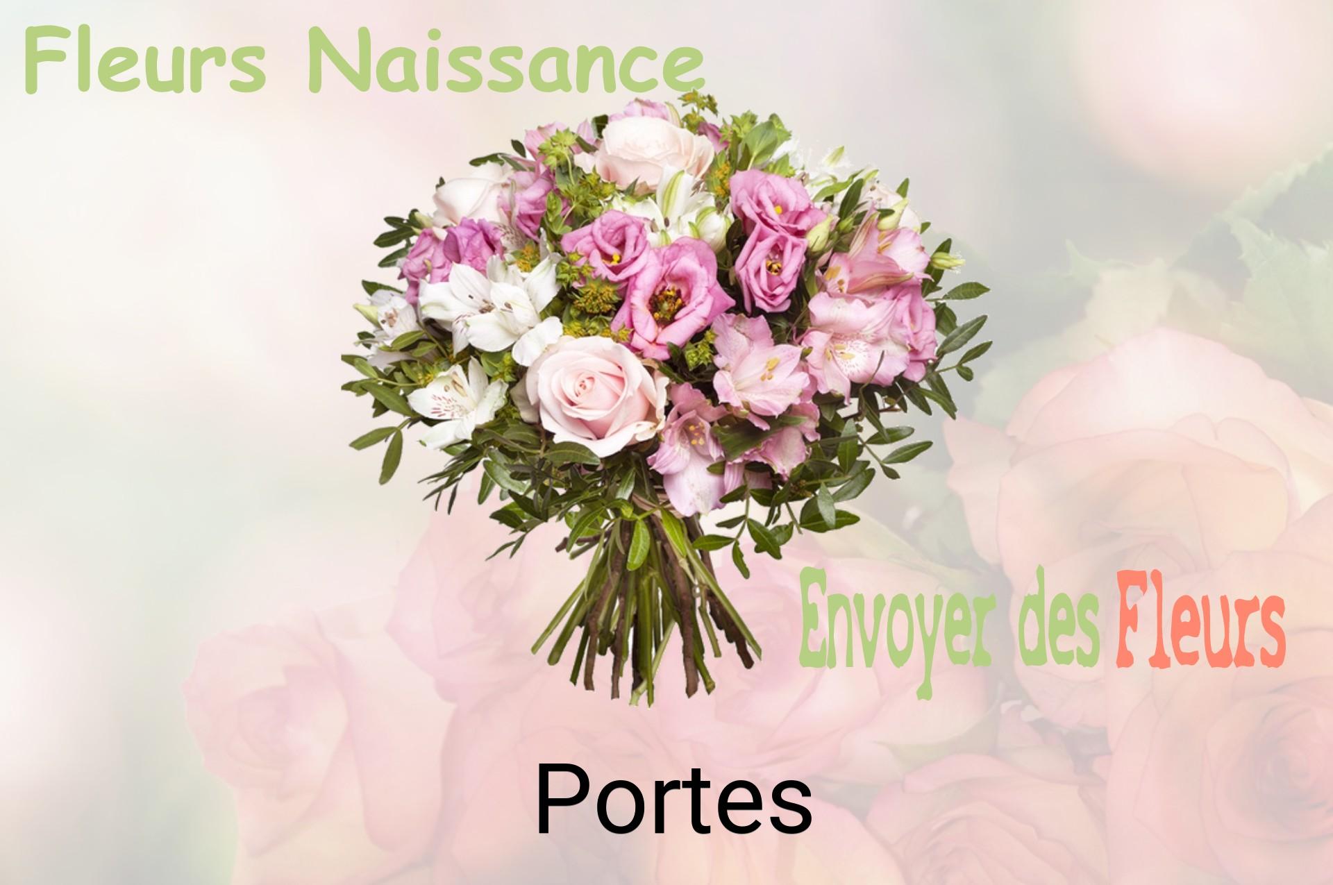 Bouquet de fleurs de naissance livré à Portes